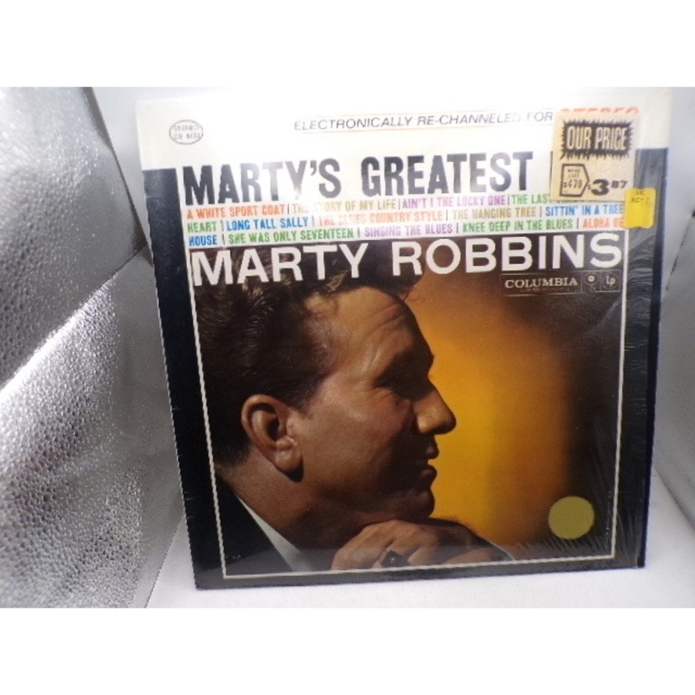 Marty Robbins Marty's Greatest Hits Vinyl LP Columbia CS 8639 Stereo Country Rec